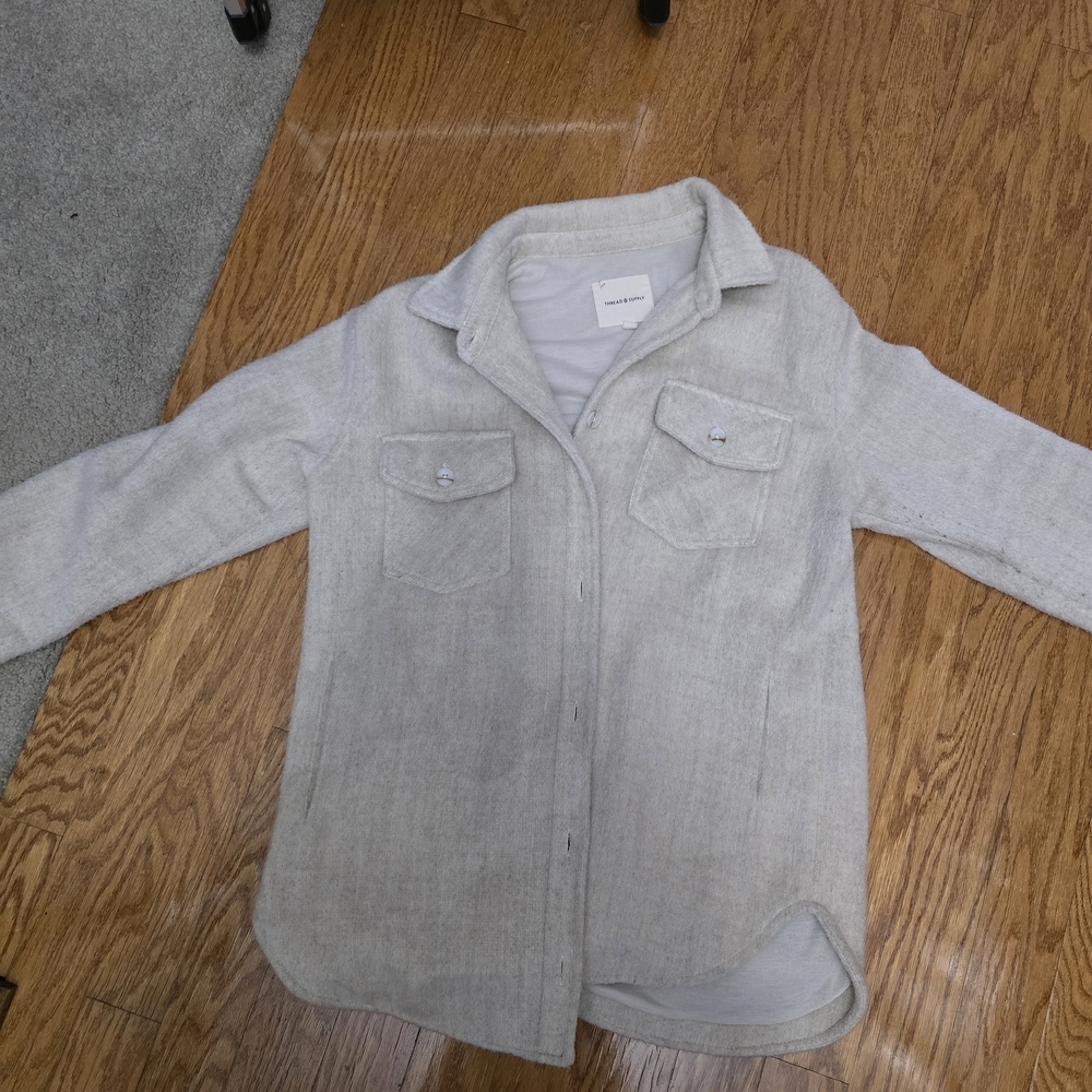 Women's Cream Jacket Shacket - Picture 8 of 11